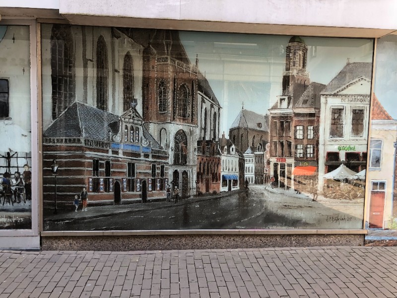 Illustration historique (bâtiment de la Baie d'Hudson à Zwolle) par Bert Dijkink