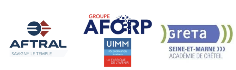Logos de l'AFTRAL, l'AFORP et du GRETA 77
